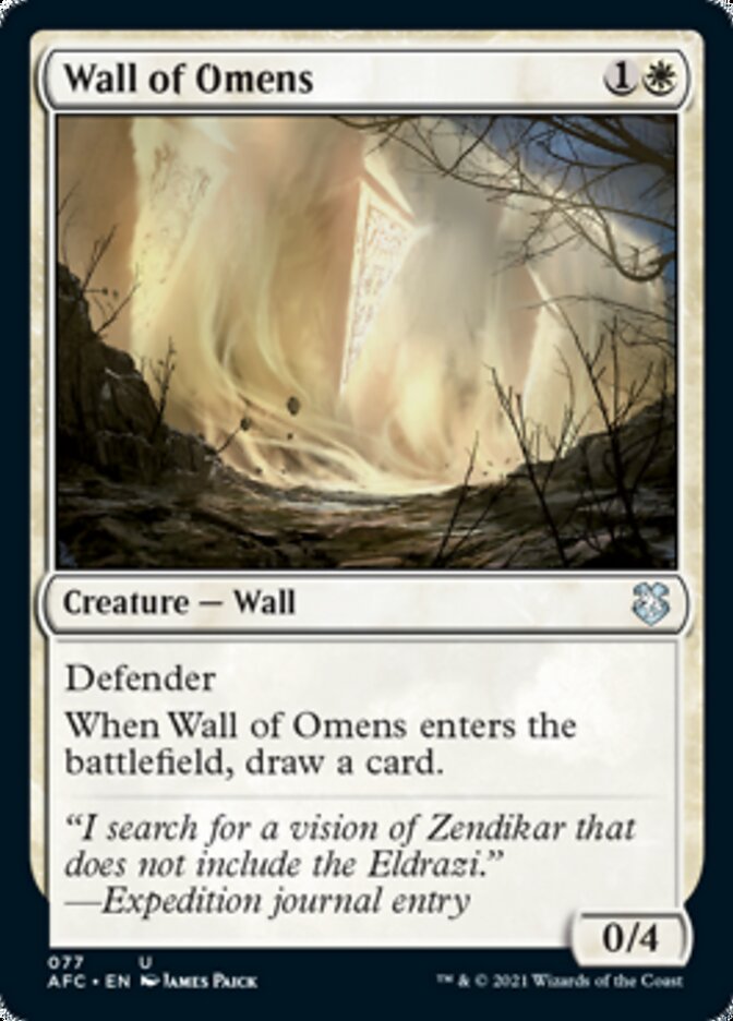 Wall of Omens [Dungeons & Dragons: Adventures in the Forgotten Realms Commander] | Pandora's Boox