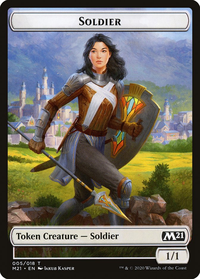Construct // Soldier Double-Sided Token [Core Set 2021 Tokens] | Pandora's Boox