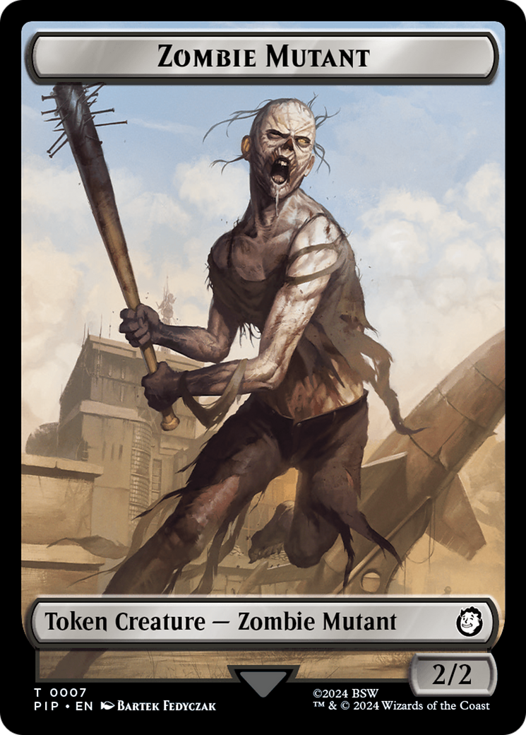 Junk // Zombie Mutant Double-Sided Token [Fallout Tokens] | Pandora's Boox