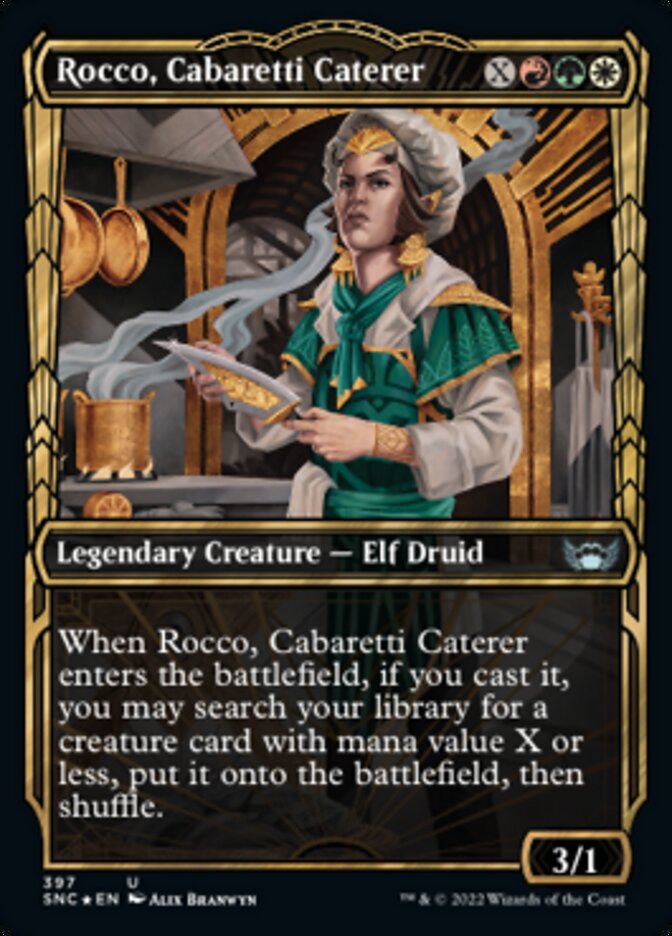 Rocco, Cabaretti Caterer (Showcase Golden Age Gilded Foil) [Streets of New Capenna] | Pandora's Boox