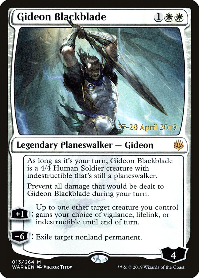 Gideon Blackblade [War of the Spark Prerelease Promos] | Pandora's Boox