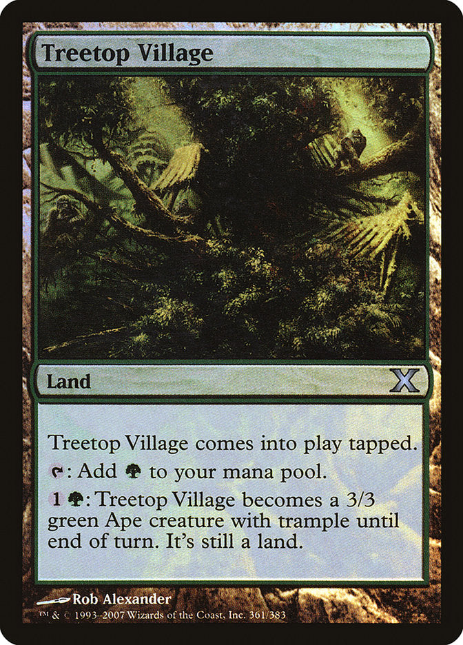 Treetop Village (Premium Foil) [Tenth Edition] | Pandora's Boox