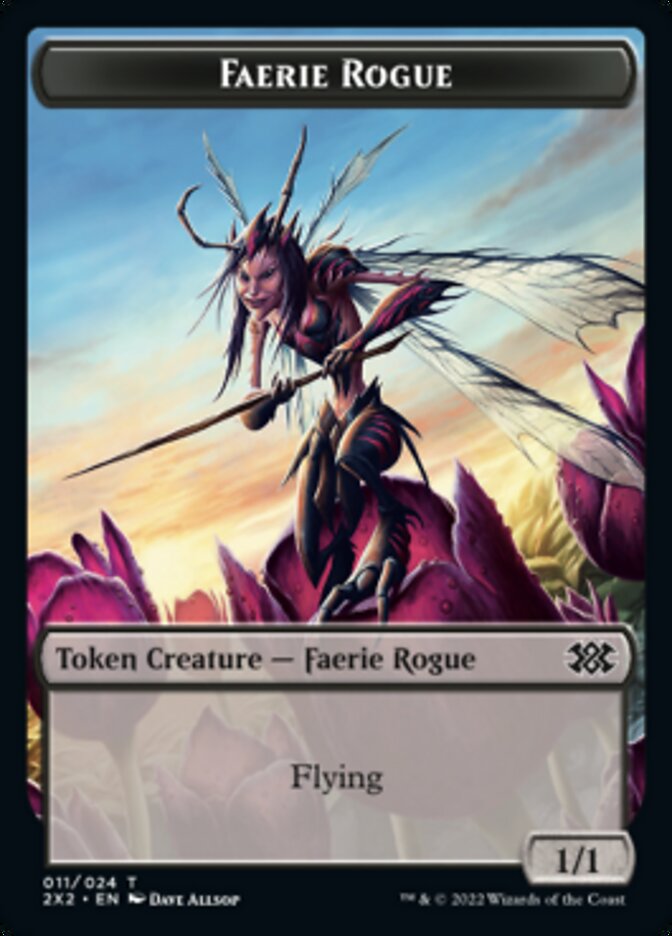 Faerie Rogue // Vampire Double-Sided Token [Double Masters 2022 Tokens] | Pandora's Boox