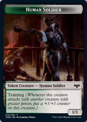 Human (001) // Human Soldier Double-Sided Token [Innistrad: Crimson Vow Tokens] | Pandora's Boox