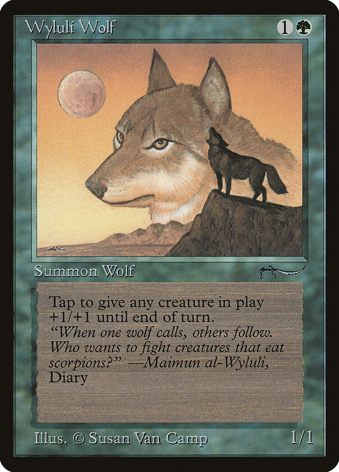 Wyluli Wolf (Light Mana Cost) [Arabian Nights] | Pandora's Boox