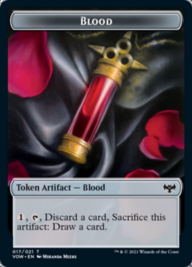 Blood // Human Soldier Double-Sided Token [Innistrad: Crimson Vow Tokens] | Pandora's Boox