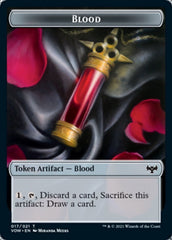Blood // Spirit Cleric Double-Sided Token [Innistrad: Crimson Vow Tokens] | Pandora's Boox