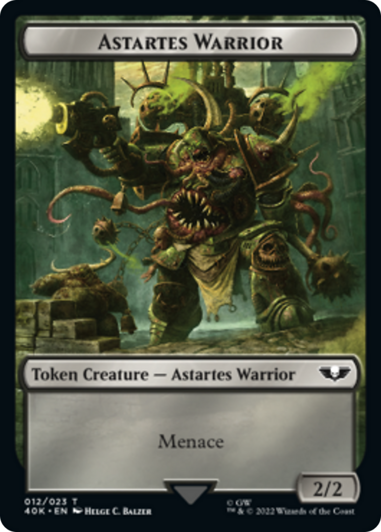 Astartes Warrior // Plaguebearer of Nurgle Double-Sided (Surge Foil) [Warhammer 40,000 Tokens] | Pandora's Boox