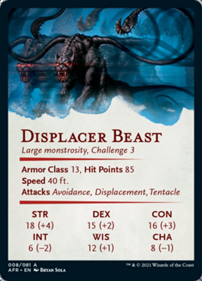 Displacer Beast Art Card [Dungeons & Dragons: Adventures in the Forgotten Realms Art Series] | Pandora's Boox