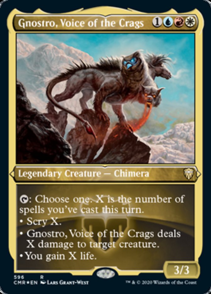Gnostro, Voice of the Crags (Etched) [Commander Legends] | Pandora's Boox