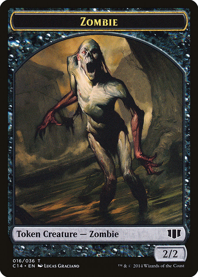 Germ // Zombie (016/036) Double-Sided Token [Commander 2014 Tokens] | Pandora's Boox