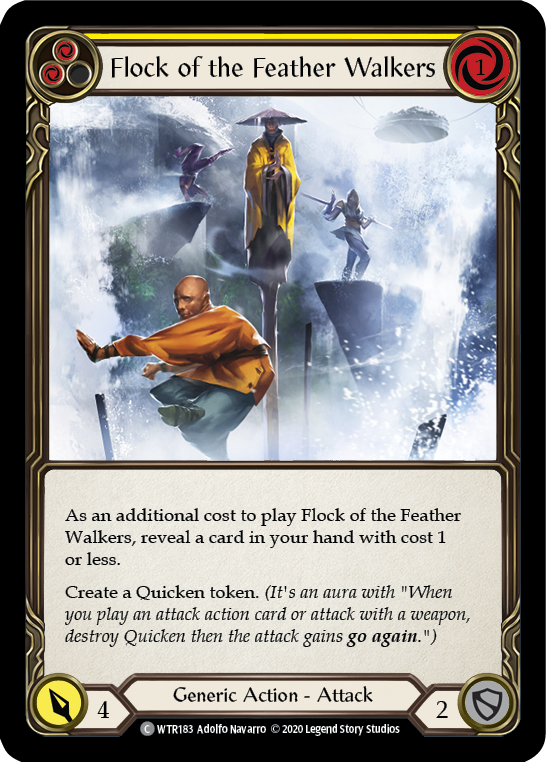 Flock of the Feather Walkers (Yellow) [WTR183] Unlimited Edition Rainbow Foil