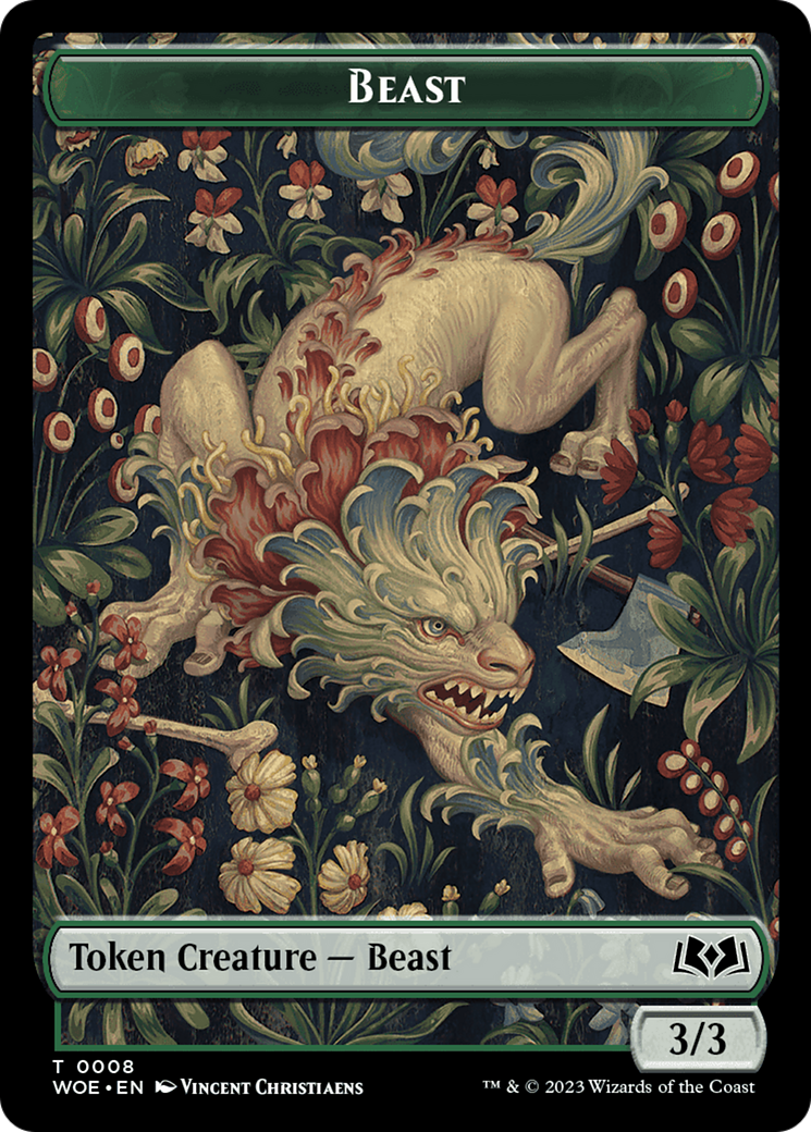 Beast // Food (0013) Double-Sided Token [Wilds of Eldraine Tokens] | Pandora's Boox