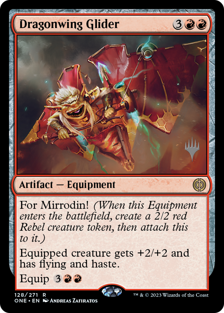 Dragonwing Glider (Promo Pack) [Phyrexia: All Will Be One Promos] | Pandora's Boox