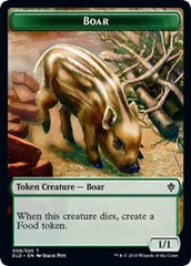 Boar // Food (17) Double-Sided Token [Throne of Eldraine Tokens] | Pandora's Boox