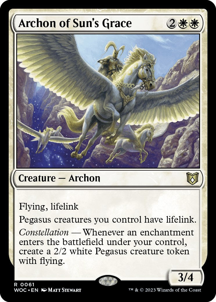 Archon of Sun's Grace [Wilds of Eldraine Commander] | Pandora's Boox