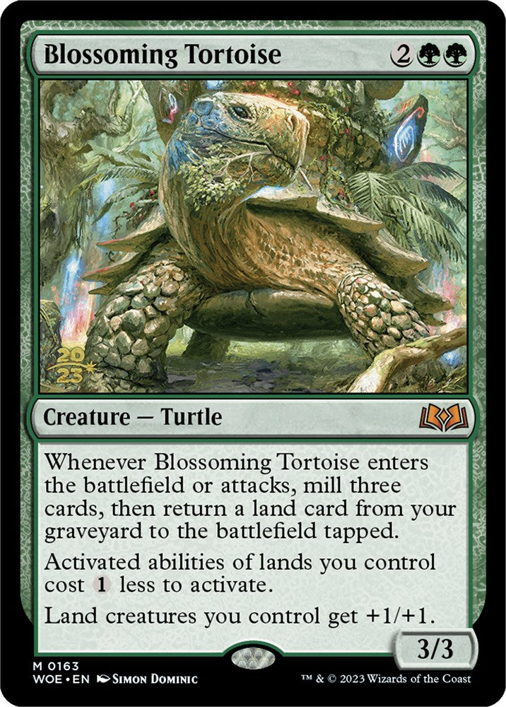 Blossoming Tortoise [Wilds of Eldraine Prerelease Promos] | Pandora's Boox