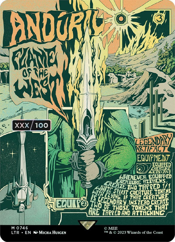 Anduril, Flame of the West (Borderless Poster) (Serialized) [The Lord of the Rings: Tales of Middle-Earth] | Pandora's Boox