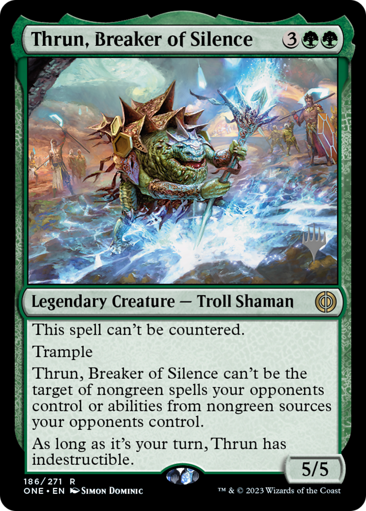 Thrun, Breaker of Silence (Promo Pack) [Phyrexia: All Will Be One Promos] | Pandora's Boox