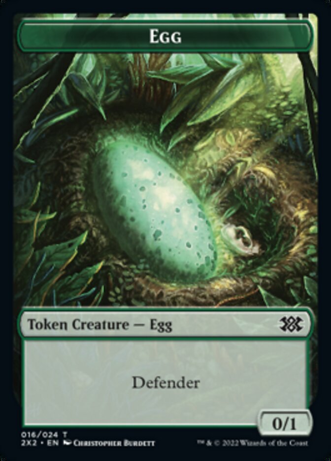 Egg // Knight Double-Sided Token [Double Masters 2022 Tokens] | Pandora's Boox
