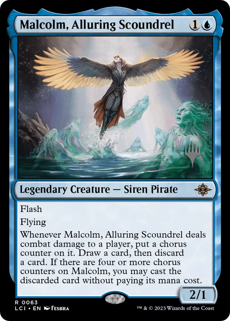 Malcolm, Alluring Scoundrel (Promo Pack) [The Lost Caverns of Ixalan Promos] | Pandora's Boox