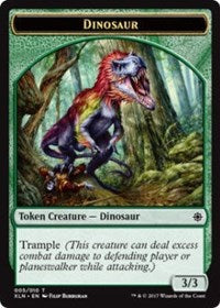 Dinosaur // Treasure (009) Double-Sided Token [Ixalan Tokens] | Pandora's Boox