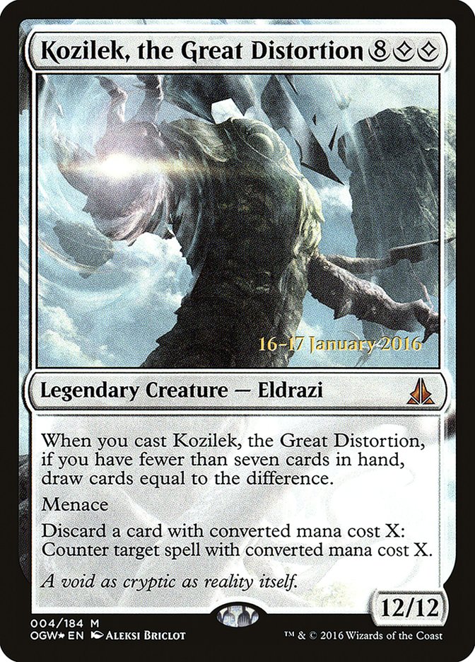 Kozilek, the Great Distortion [Oath of the Gatewatch Prerelease Promos] | Pandora's Boox