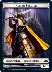 Human Soldier // Wurm (029) Double-Sided Token [Double Masters Tokens] | Pandora's Boox