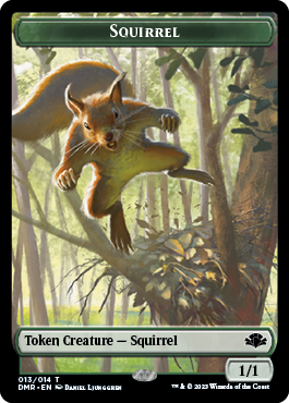 Goblin // Squirrel Double-Sided Token [Dominaria Remastered Tokens] | Pandora's Boox
