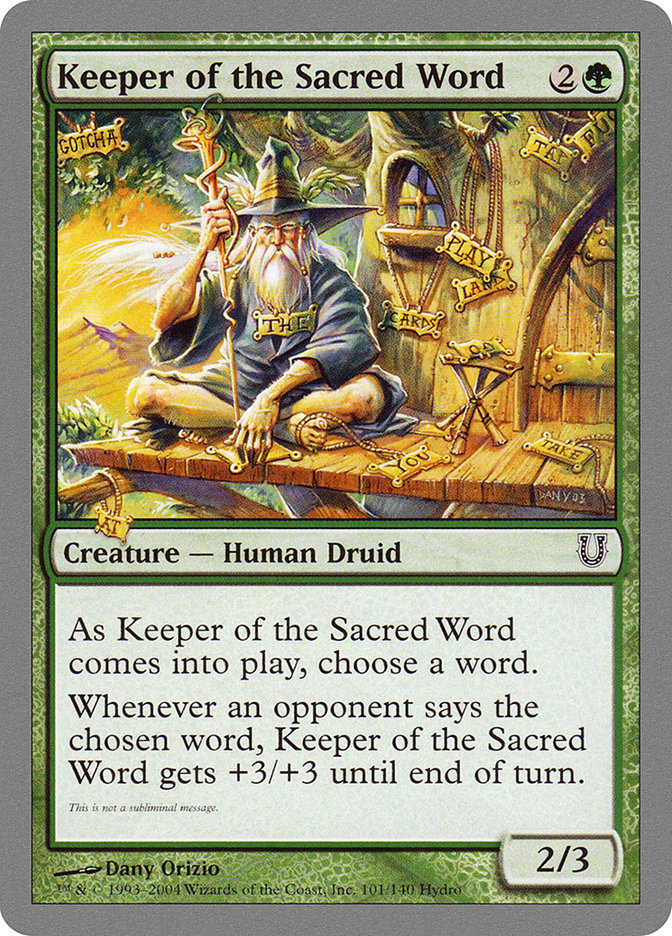 Keeper of the Sacred Word [Unhinged] | Pandora's Boox