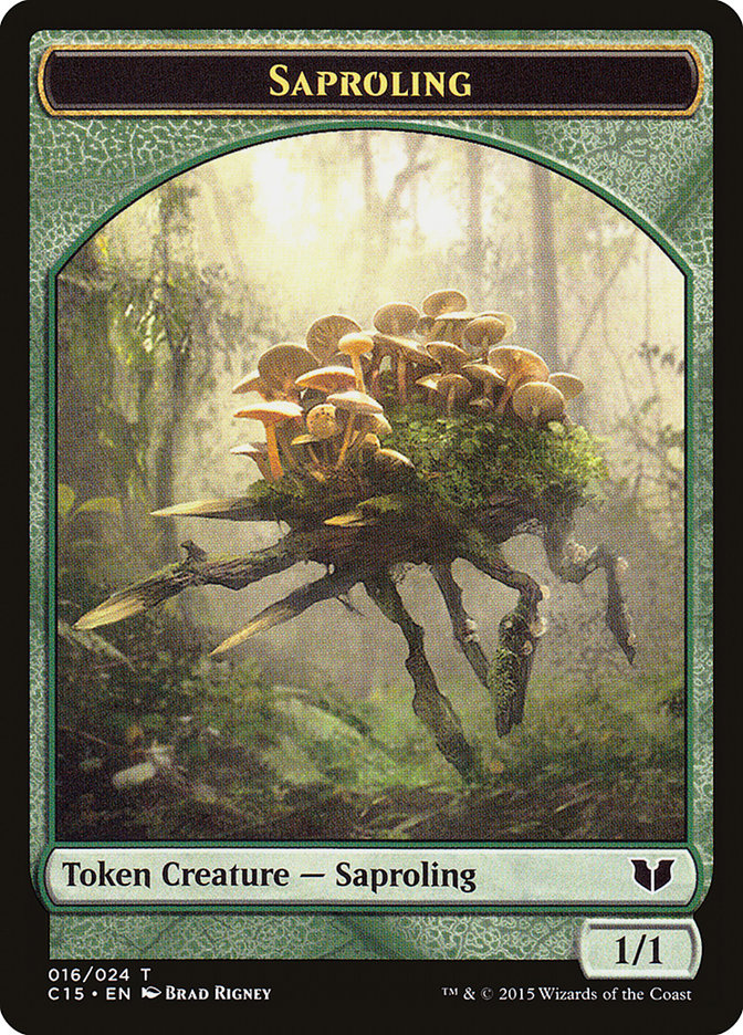 Saproling // Spider Double-Sided Token [Commander 2015 Tokens] | Pandora's Boox