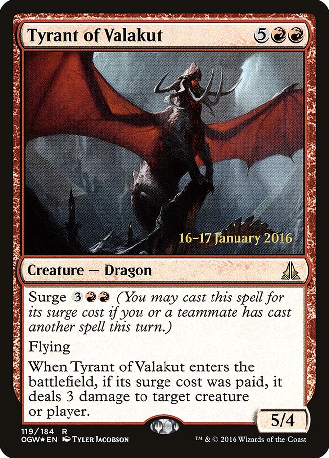 Tyrant of Valakut [Oath of the Gatewatch Prerelease Promos] | Pandora's Boox