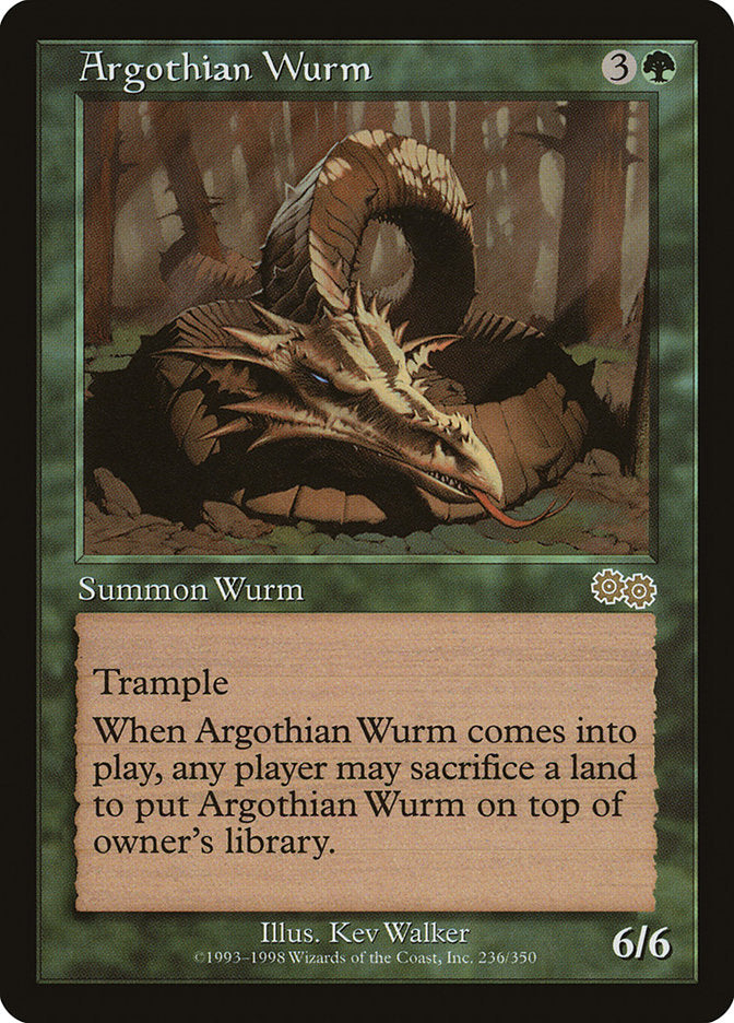Argothian Wurm [Urza's Saga] | Pandora's Boox