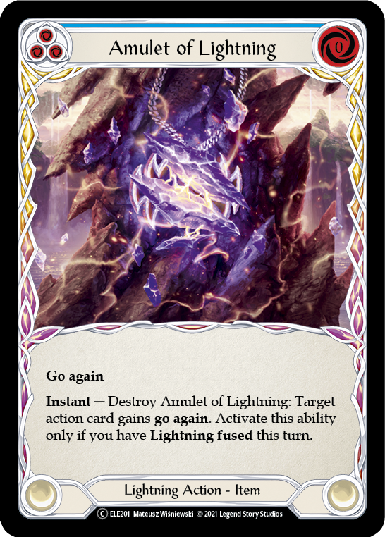 Amulet of Lightning [U-ELE201] Unlimited Rainbow Foil | Pandora's Boox