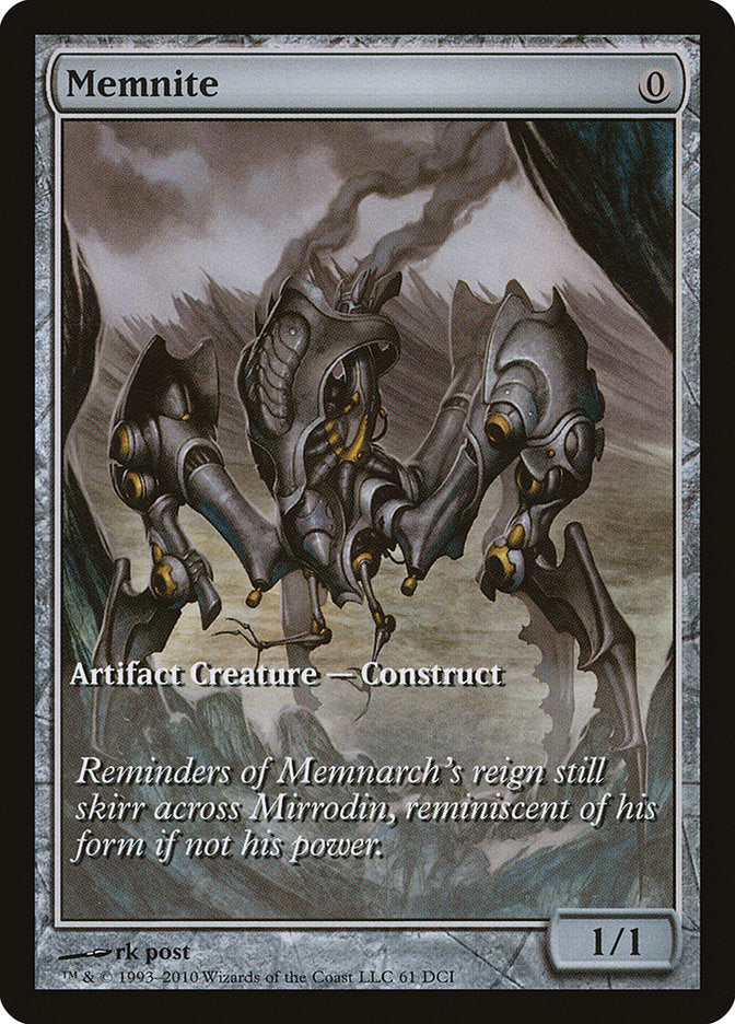 Memnite (Game Day) (Extended Art) [Scars of Mirrodin Promos] | Pandora's Boox