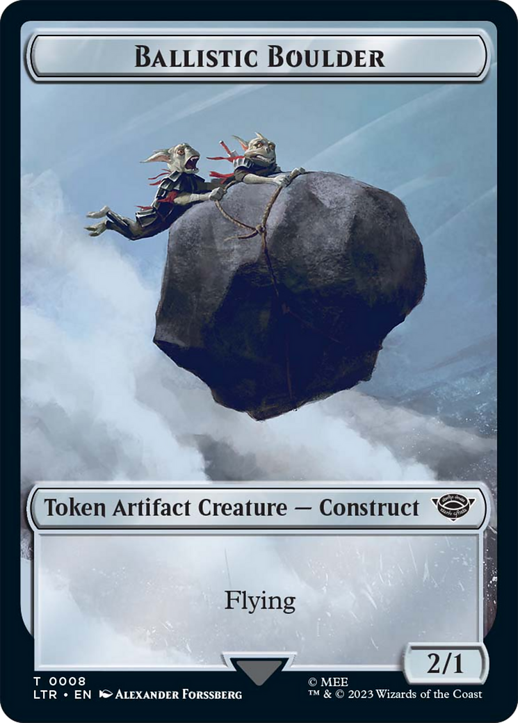 Ballistic Boulder // Food Token (11) Double-Sided Token [The Lord of the Rings: Tales of Middle-Earth Tokens] | Pandora's Boox