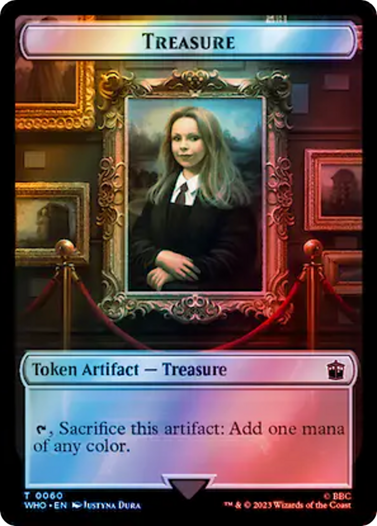 Warrior // Treasure (0060) Double-Sided Token (Surge Foil) [Doctor Who Tokens] | Pandora's Boox