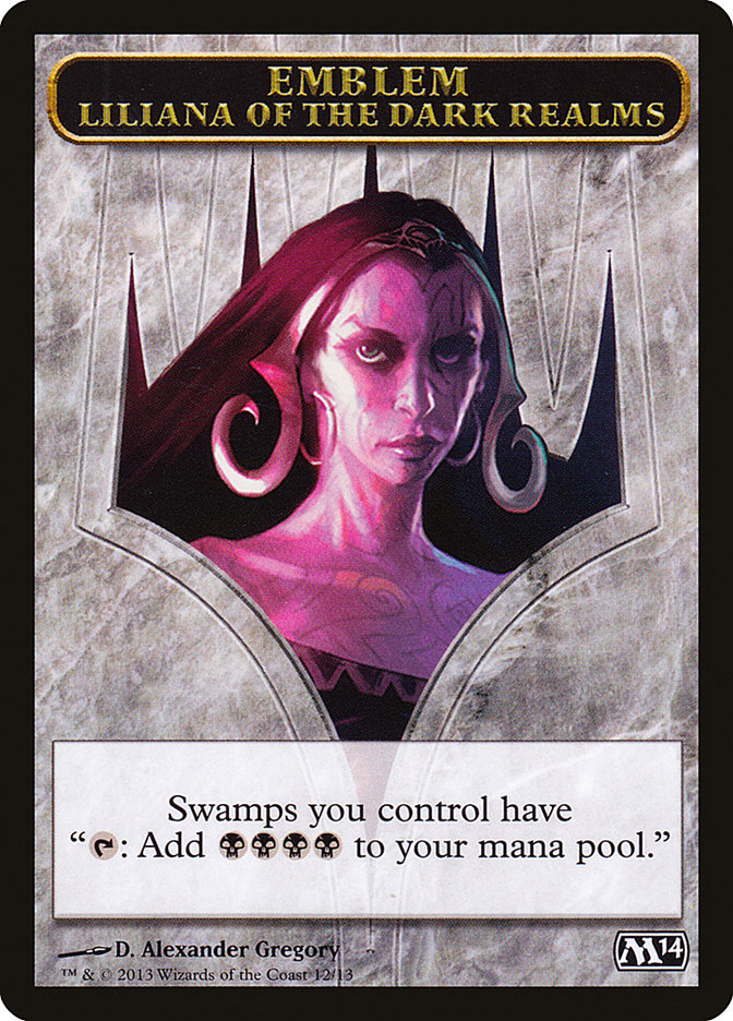 Liliana of the Dark Realms Emblem [Magic 2014 Tokens] | Pandora's Boox