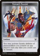First Mate Ragavan // Teferi's Talent Emblem Double-Sided Token [March of the Machine Commander Tokens] | Pandora's Boox