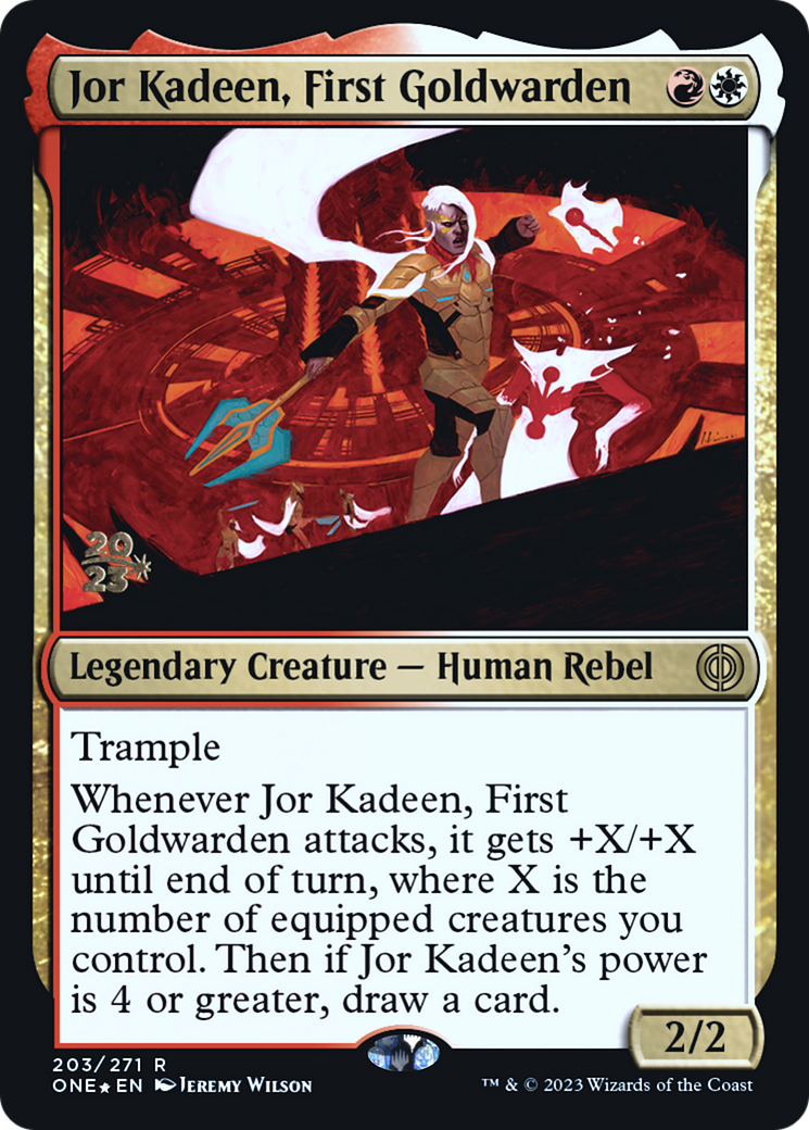 Jor Kadeen, First Goldwarden [Phyrexia: All Will Be One Prerelease Promos] | Pandora's Boox