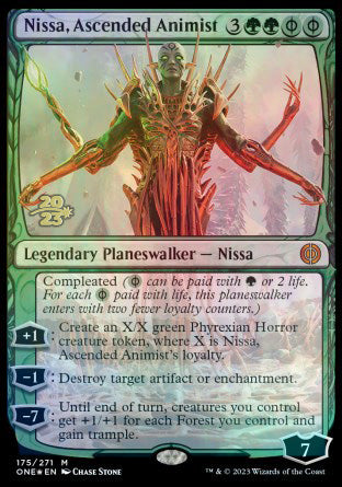 Nissa, Ascended Animist [Phyrexia: All Will Be One Prerelease Promos] | Pandora's Boox