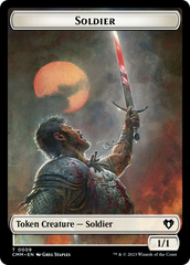 Soldier (0009) // Daretti, Scrap Savant Emblem Double-Sided Token [Commander Masters Tokens] | Pandora's Boox