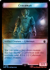 Warrior // Cyberman Double-Sided Token (Surge Foil) [Doctor Who Tokens] | Pandora's Boox