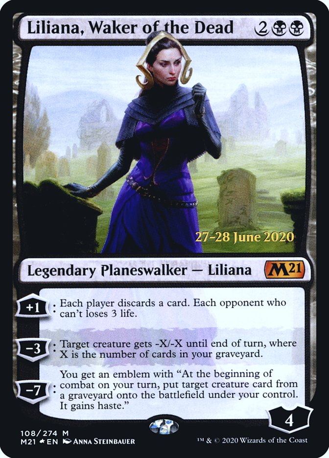 Liliana, Waker of the Dead [Core Set 2021 Prerelease Promos] | Pandora's Boox