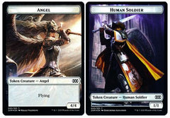 Angel // Human Soldier Double-Sided Token [Double Masters Tokens] | Pandora's Boox