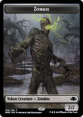 Zombie // Marit Lage Double-Sided Token [Dominaria Remastered Tokens] | Pandora's Boox