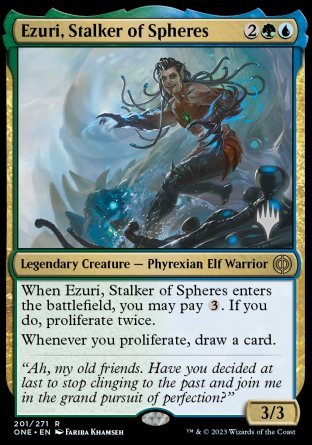 Ezuri, Stalker of Spheres (Promo Pack) [Phyrexia: All Will Be One Promos] | Pandora's Boox