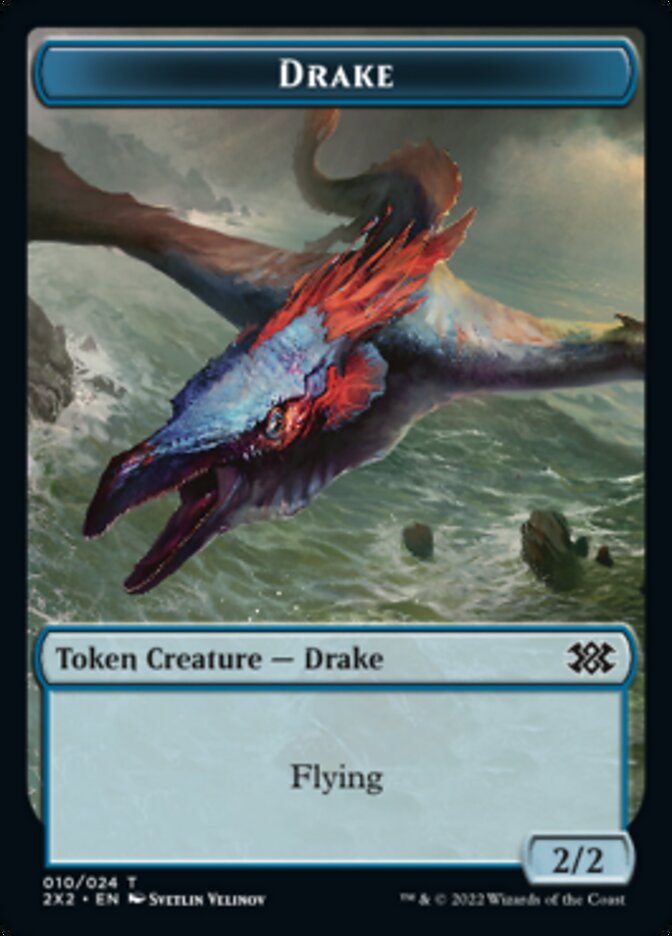 Drake // Soldier Double-Sided Token [Double Masters 2022 Tokens] | Pandora's Boox