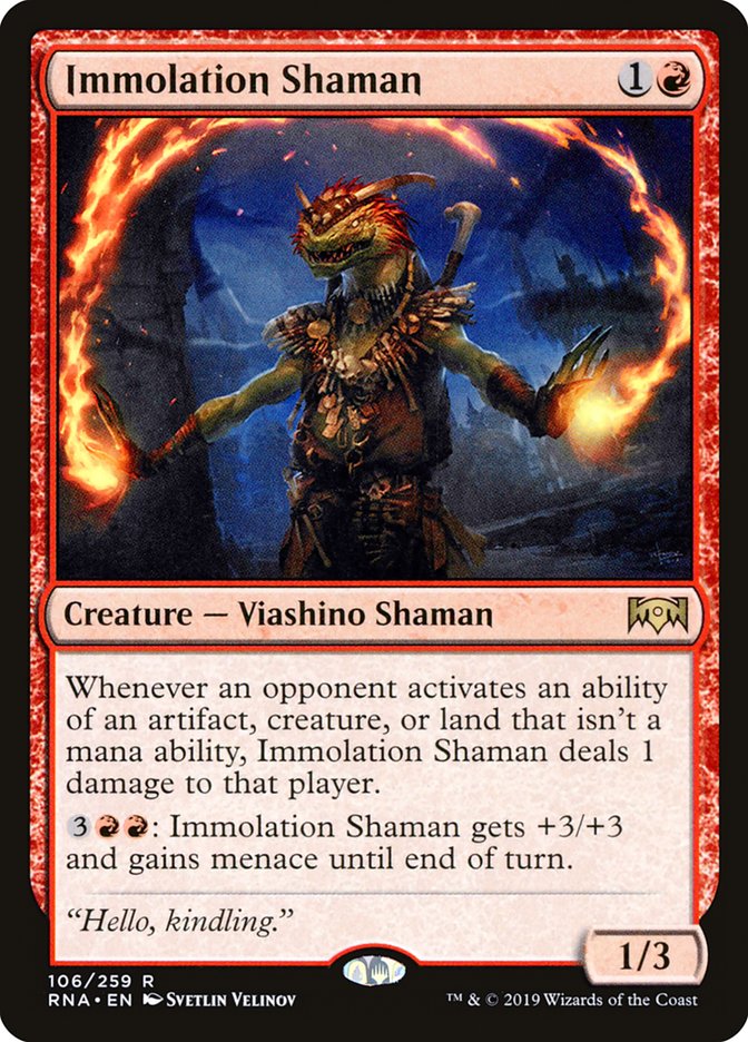 Immolation Shaman [Ravnica Allegiance] | Pandora's Boox