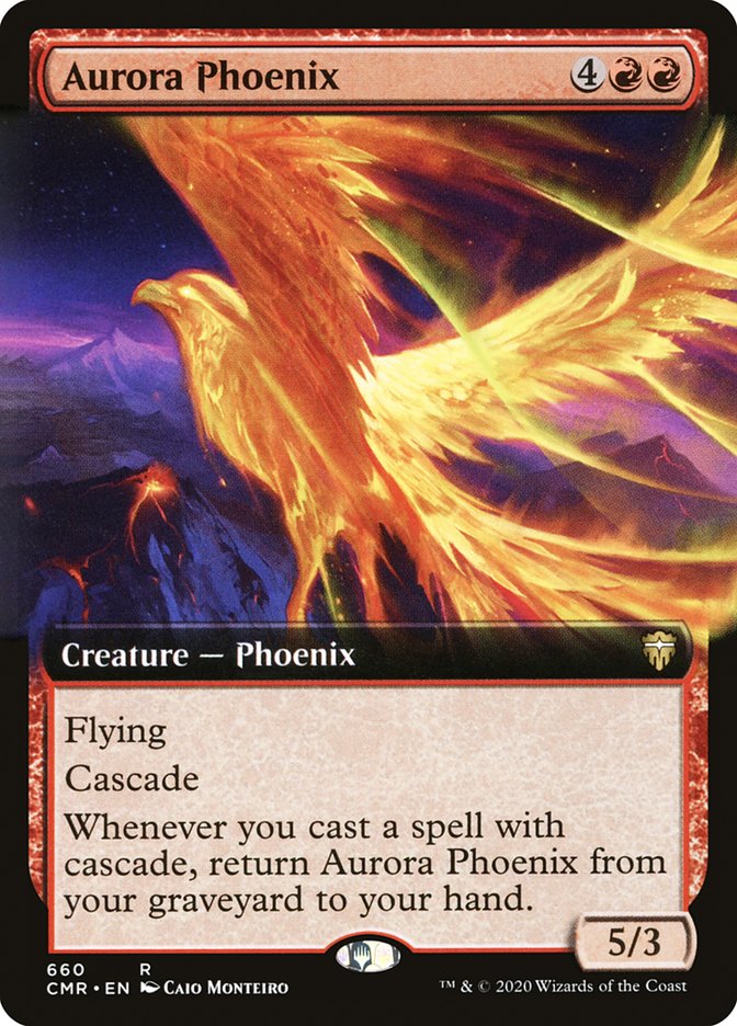 Aurora Phoenix (Extended Art) [Commander Legends] | Pandora's Boox